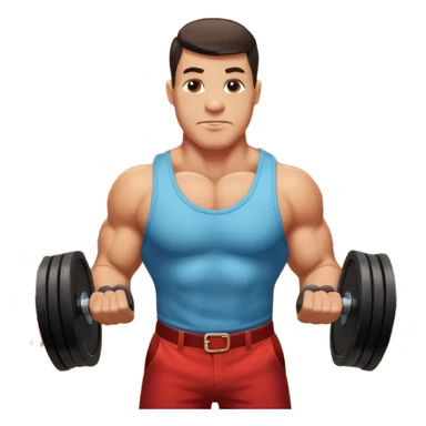 Strongman with Weights in circus sticker