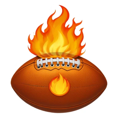 a flaming footblal sticker