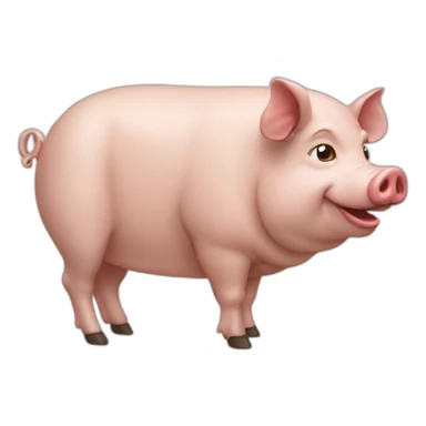 cochon avec un camelto sticker