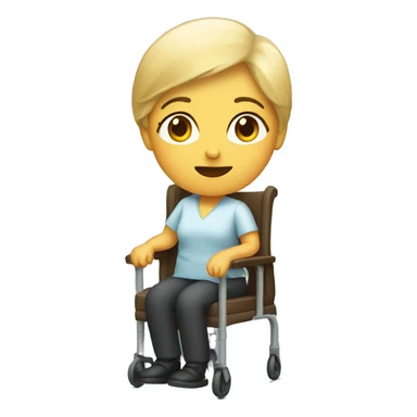 disabled woman on chair sticker