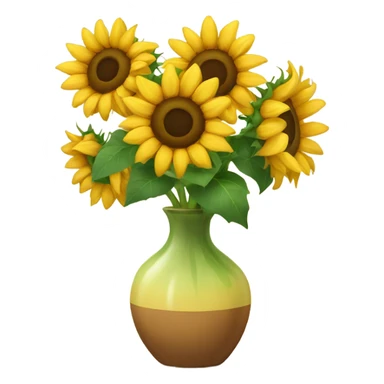Sunflowers in a vase sticker