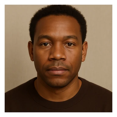 Make the Black person look younger while keeping the same general illustration style with a neutral background. sticker