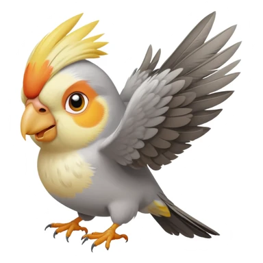 cockatiel flying sticker