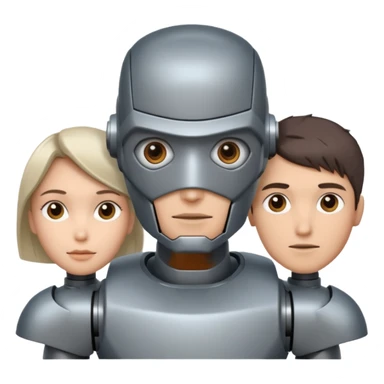 회색철로봇같은 사람 3명인데 얼굴이 종인 sticker