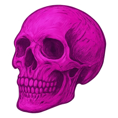 skull in another distinct color, vibrant distinct colors, artistic style, no background sticker
