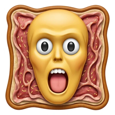 Edvard munch scream with SPAM MEAT landscape  sticker