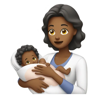 mom nursing baby  sticker