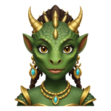 ESO female Argonian with lashes and earrings sticker