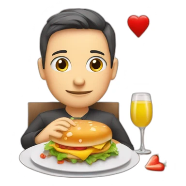 Ein Liebespaar am Frühstückstisch gemeinsam sticker