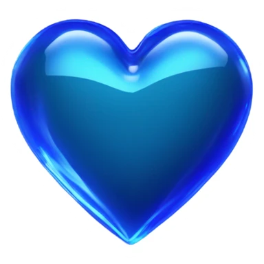 Neon glass cobalt heart  sticker
