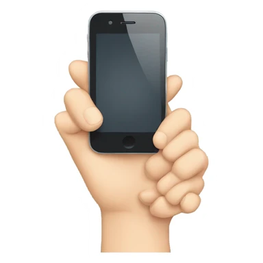 A hand holding a phone sticker