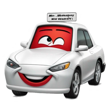 mr.monopoly monopoly go in a disney lightning McQueen car sticker