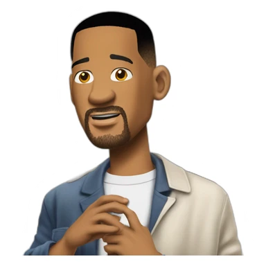 will smith haciendo seña con su palma sticker