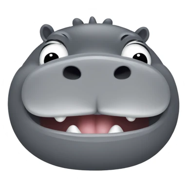 A hippo celebrating  sticker