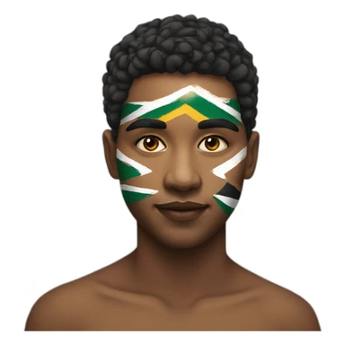 south african face paint sticker