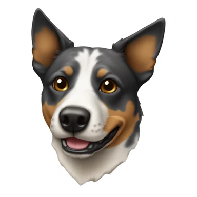 Double mask cattle dog sticker