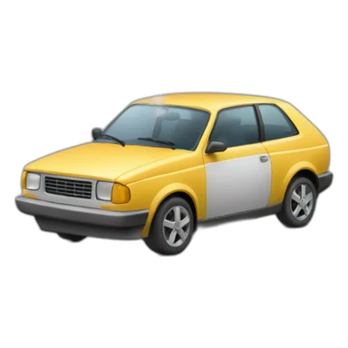 voiture avec fumée sticker