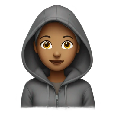 girl wearing a hoodie sticker