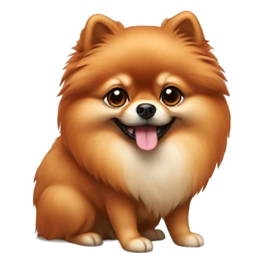 red Pomeranian Spitz sticker
