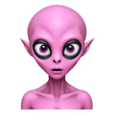 allien with pink head sticker