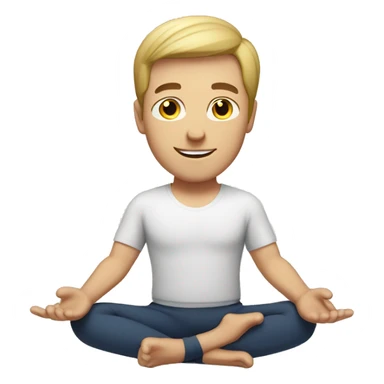yoga caucasian male sticker