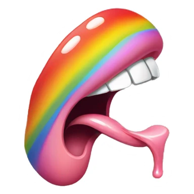 rainbow tongue emoji sticker