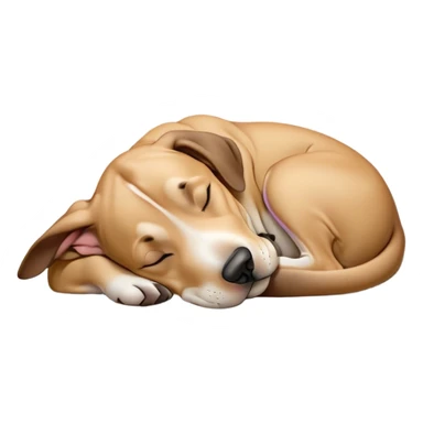 Meme-Worthy Cute Sleeping Fawn Great Dane Portrait Emoji, Head resting peacefully with a contented smile, showcasing a delightfully solid build and a luxuriously soft fawn Fur, eyes shut in a serene nap, Simplified yet hilariously adorable features, highly detailed, glowing with a soft, drowsy light, high shine, relaxed and utterly lovable, stylized with an air of playful laziness, bright and heartwarming, soft glowing outline, capturing the essence of a comically sleepy guardian, so meme-worthy it feels like it could instantly become the next viral sensation of adorable slumber! sticker