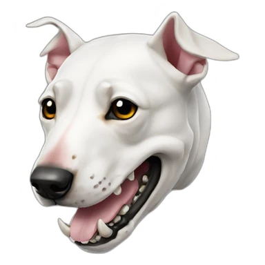 Bullterrier dog skull sticker