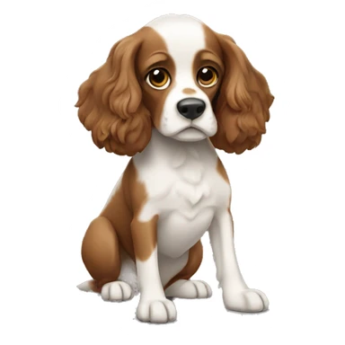 spaniel in t shorts  sticker