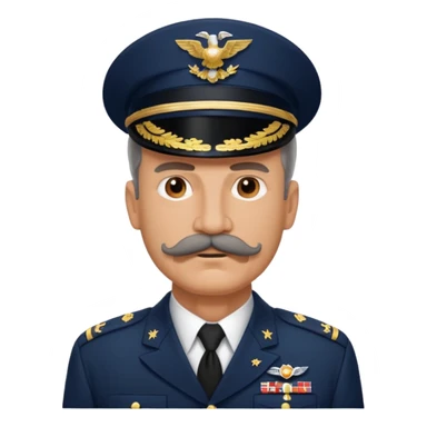 An American general in full uniform sticker