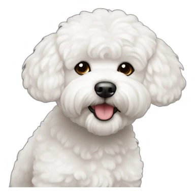 Bichon maltez cu o fata cu parul blond si ochii verzi sticker