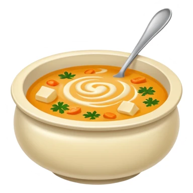 Soup realistic restaurant style  sticker