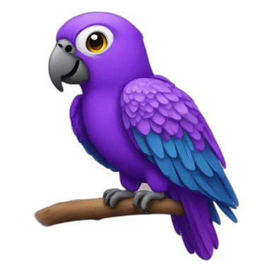 purple parrot sticker