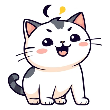 Cat farting sticker