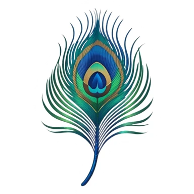 Small peocok feather as emoji sticker