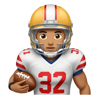 Football running back sticker