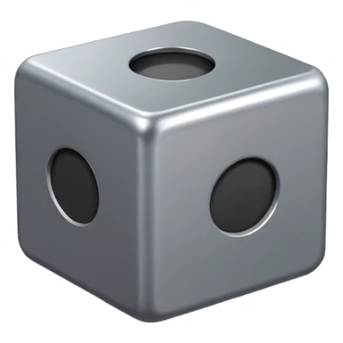 3d cube with a shadow sticker