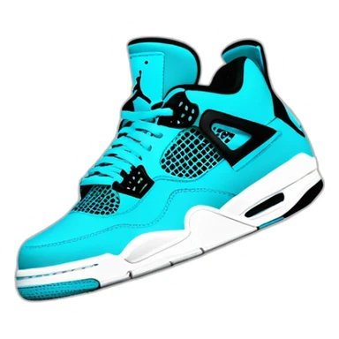 Jordan 4 blue cyan sticker