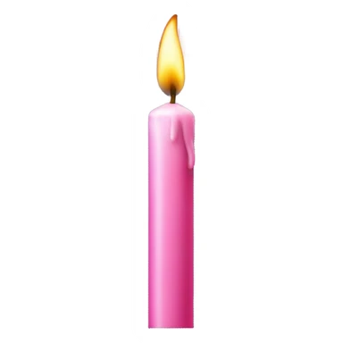 pink birthday candle  sticker
