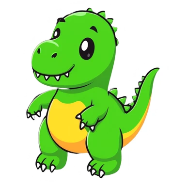 dinosaur with big toes sticker
