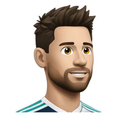 Ronaldo qui frappe Messi sticker