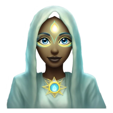 Pleiadian radiant glowing diva woman female third eye sticker