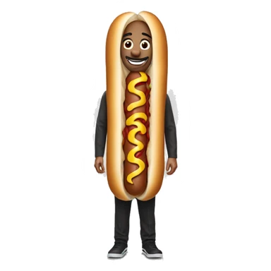 Man in hot dog costume sticker