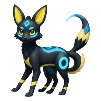 Umbreon-Zeraora-Fakémon-hybrid-creature (full body)  sticker