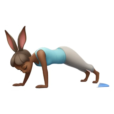 judy hopps doing downward dog sticker
