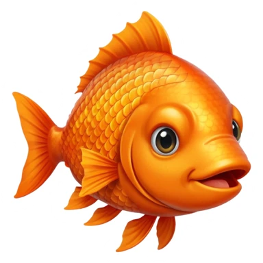 A fish winking sticker