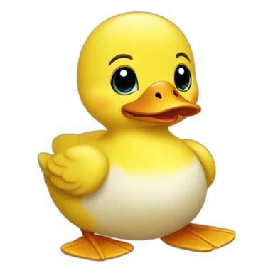 A small yellow duck, a cute sticker