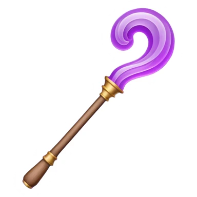 magic wand with purple magic wave sticker