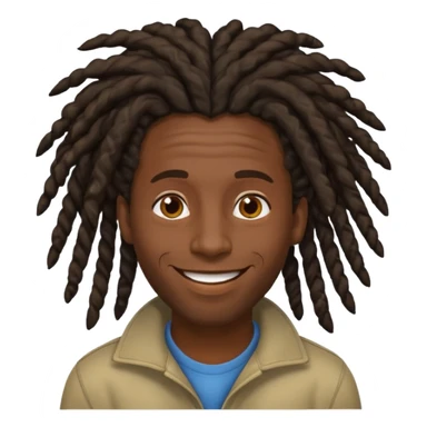 curlie dreadlock hair man sticker