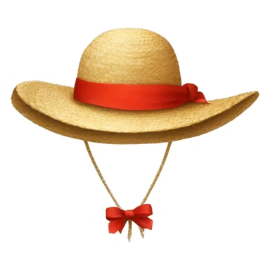 strawhat with red ribbon sticker